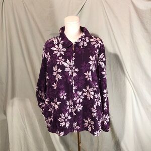 White Stag Purple and White Floral Jacket